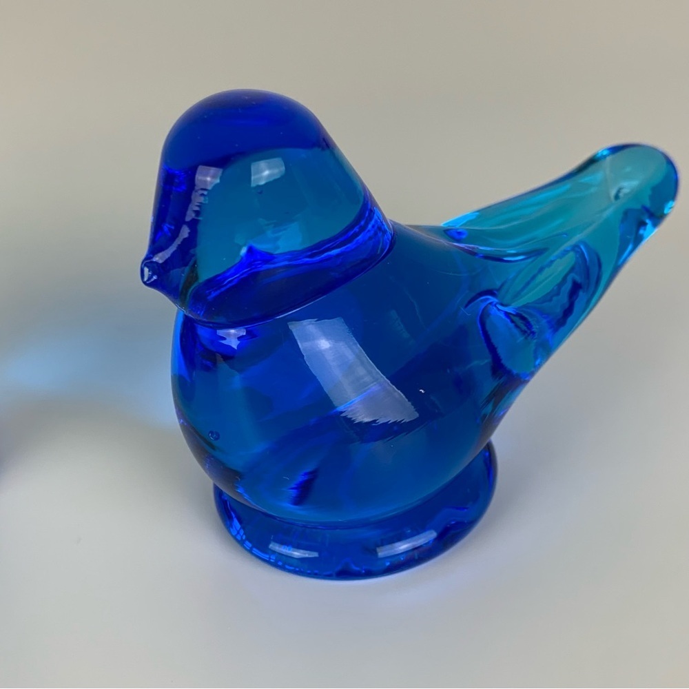 Set Of 2 Blue Bird Of Happiness Figurine Signed Leo Ward 1990 Ron Ray 1991 Vtg - Picture 3 of 11